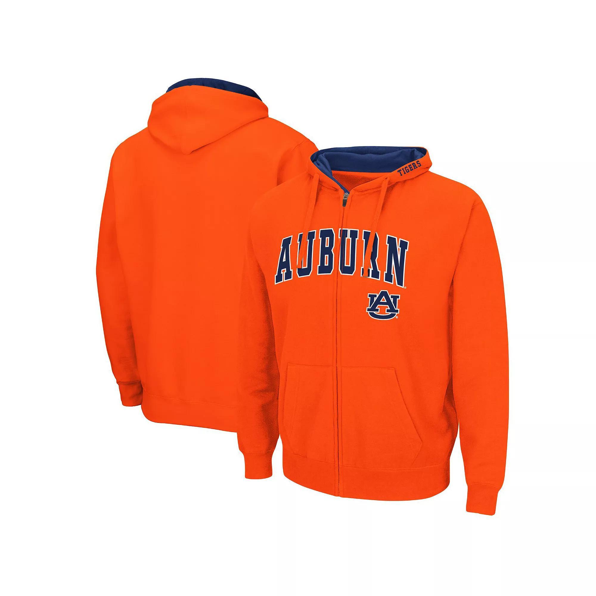 Men's Colosseum Orange Auburn Tigers Arch & Logo 3.0 Full-Zip Hoodie, Size: 2XL Product Image