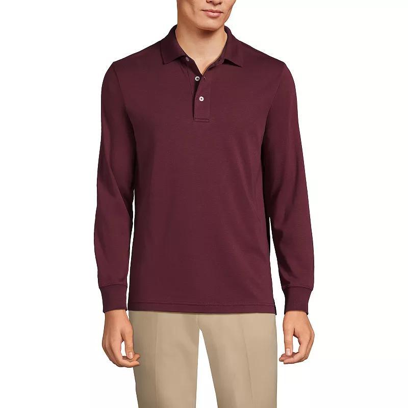 Men's Lands' End Soft Supima Polo, Size: Medium, Vintage Amber Product Image