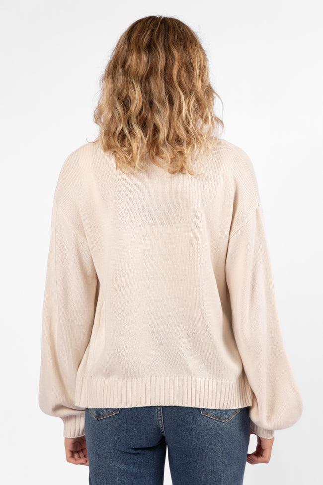 All We Have Beige Button Front Cardigan FINAL SALE Product Image