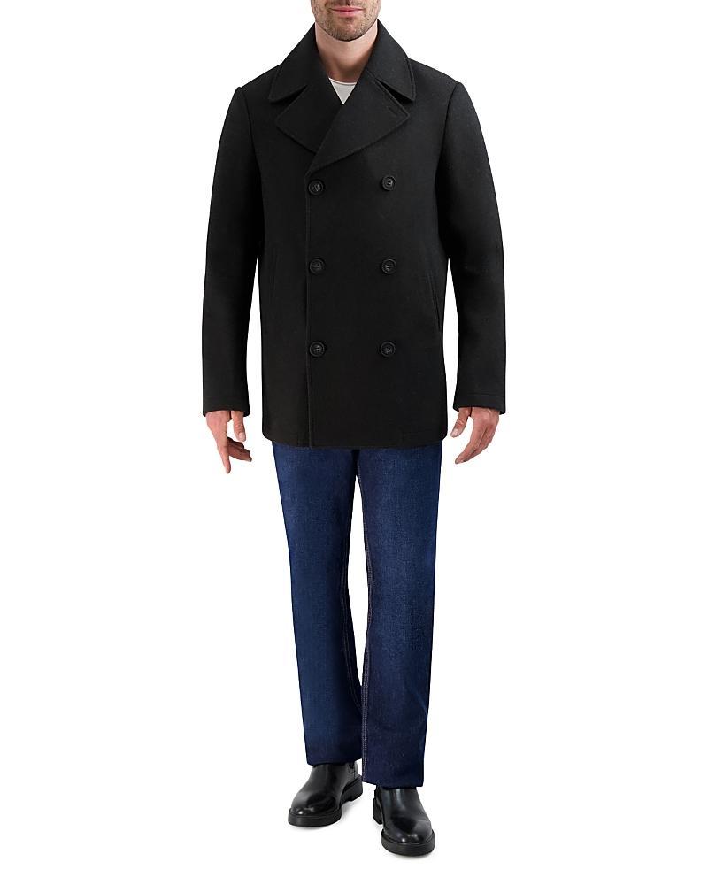 Cole Haan Stretch Regular Fit Double Breasted Peacoat Product Image
