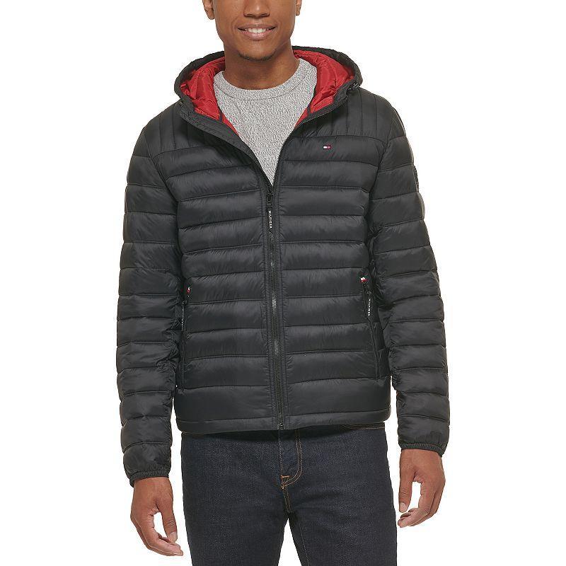 Men's Tommy Hilfiger Hooded Puffer Jacket, Size: XXL, Green Product Image