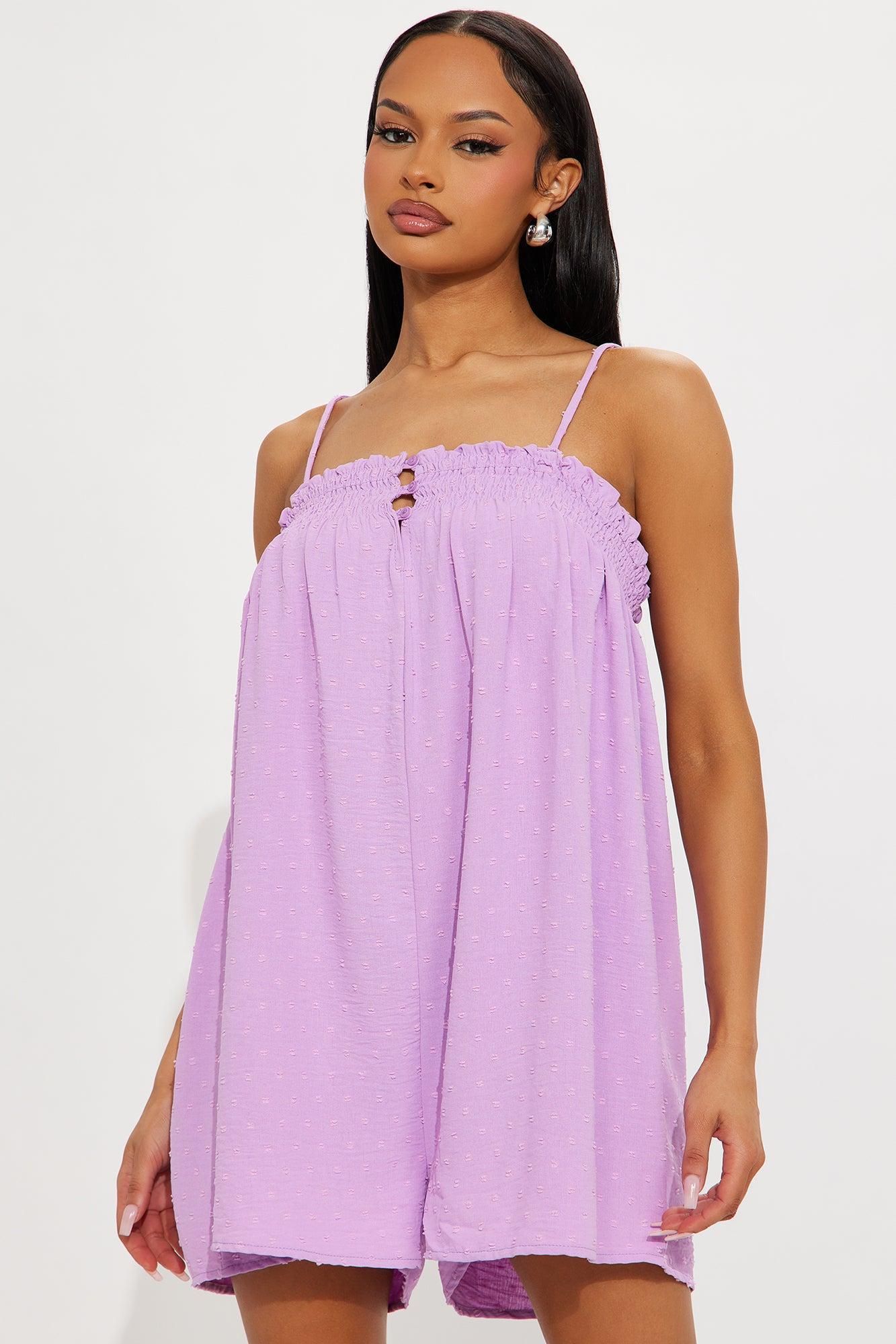 Dreaming Of Sunshine Romper - Lilac Product Image