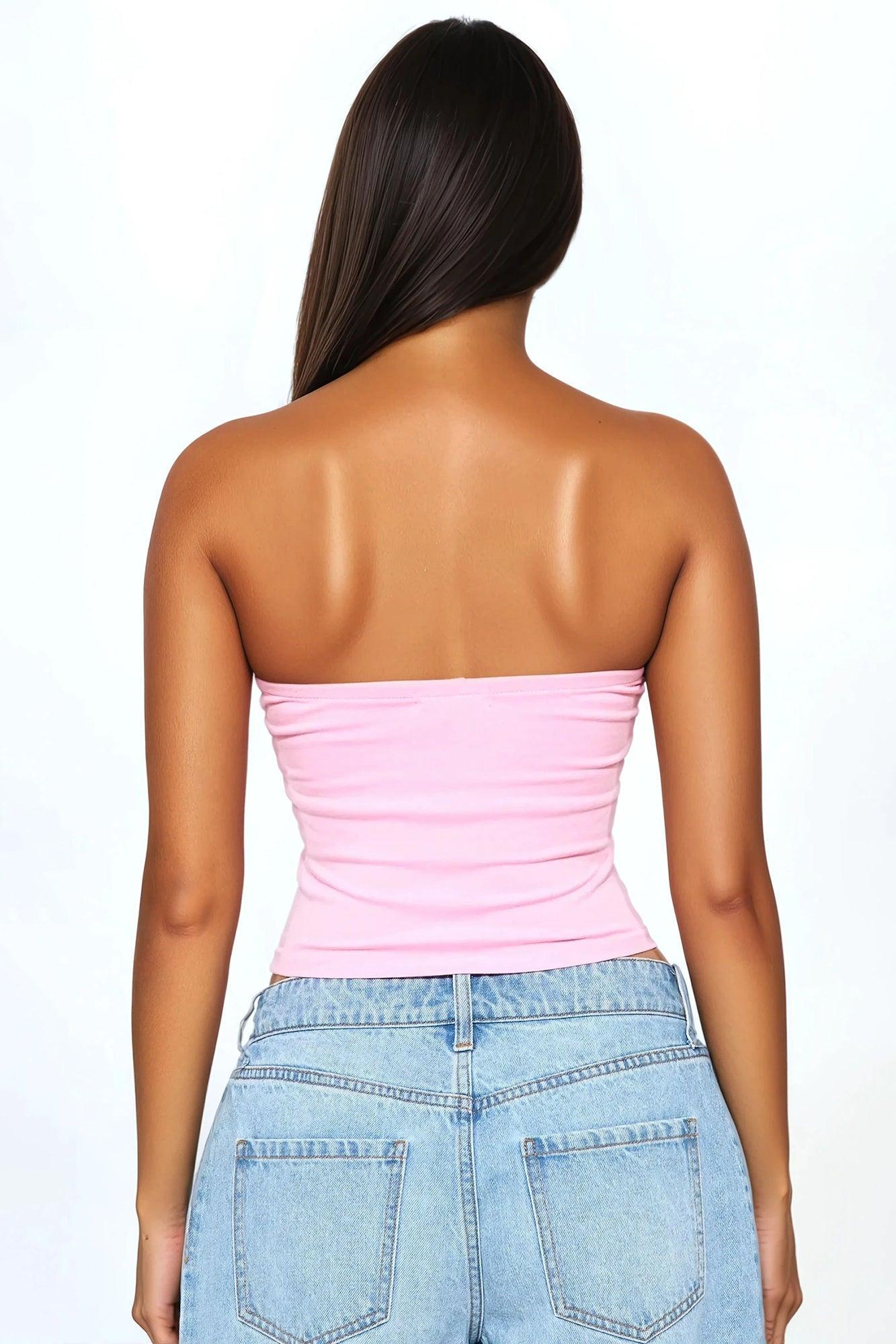 Just Peachy Tube Top - Pink/combo Product Image