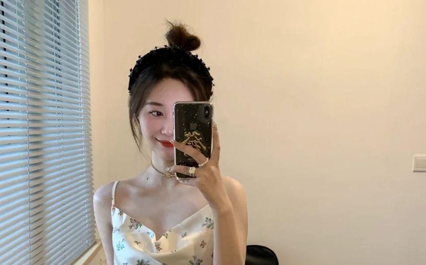 Spaghetti-Strap Floral Dress Product Image