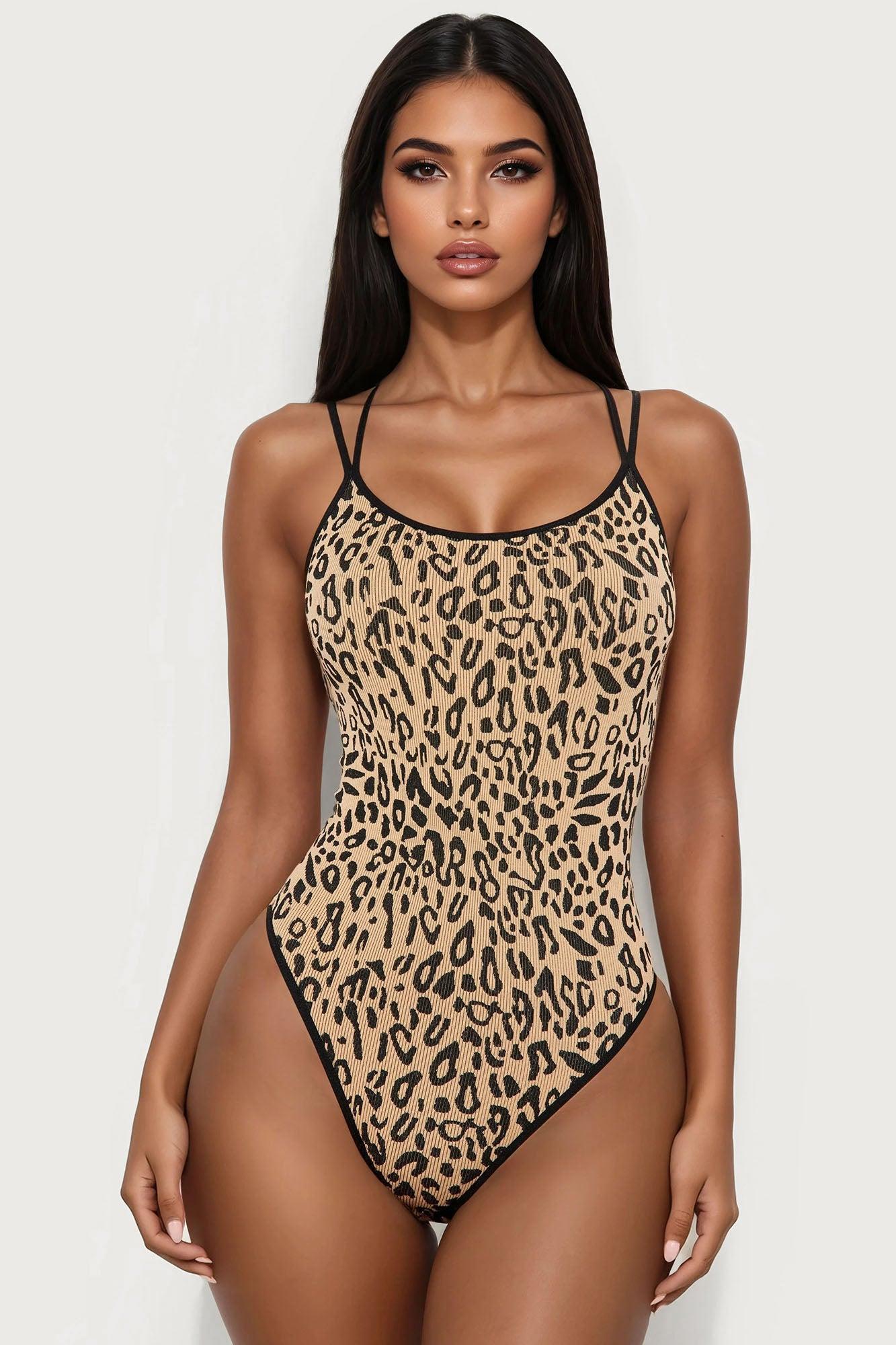Save It Seamless Leopard Bodysuit - Leopard Female Product Image