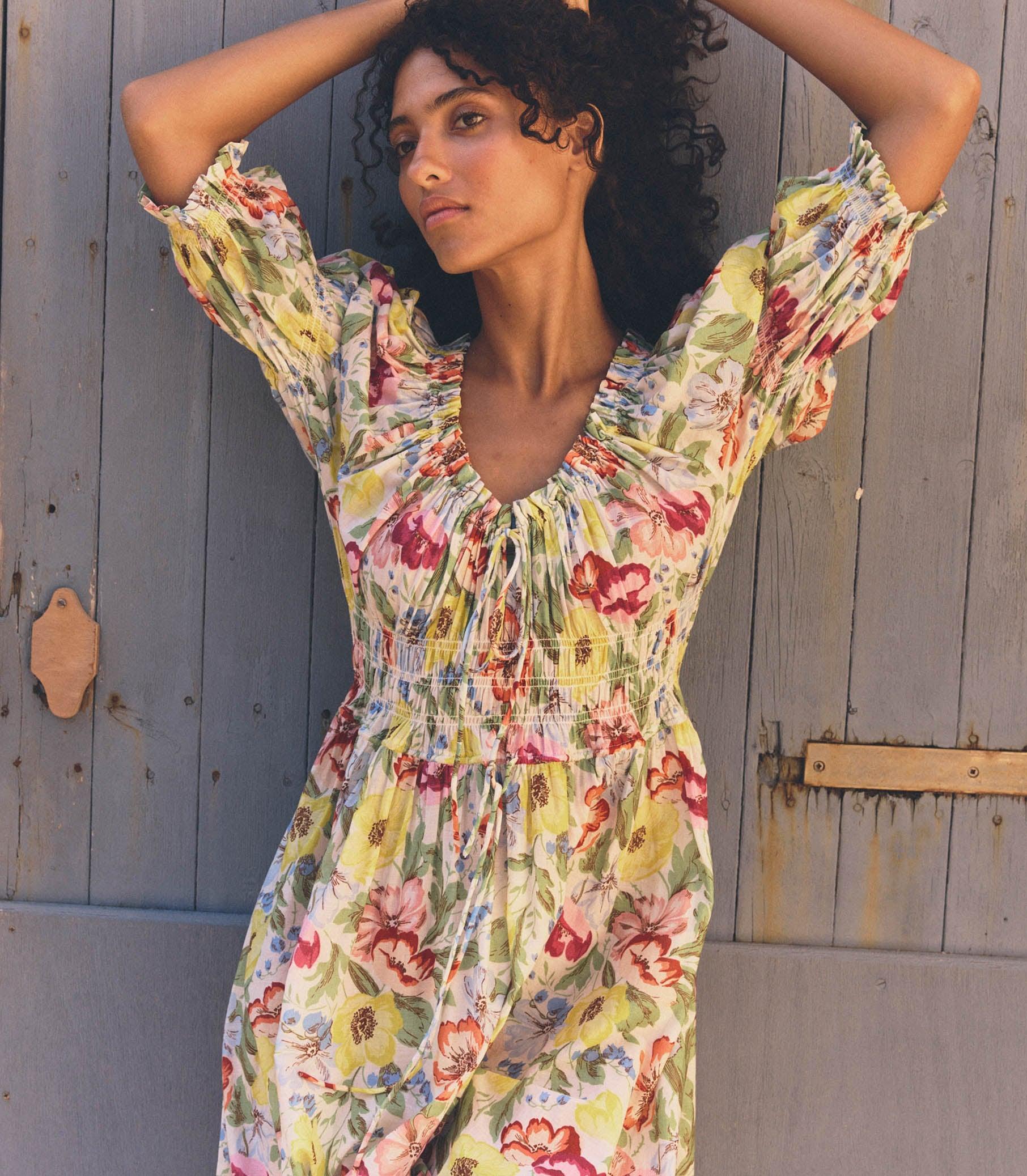 ISCHIA DRESS -- BLANC ANEMONE BLOOM Product Image