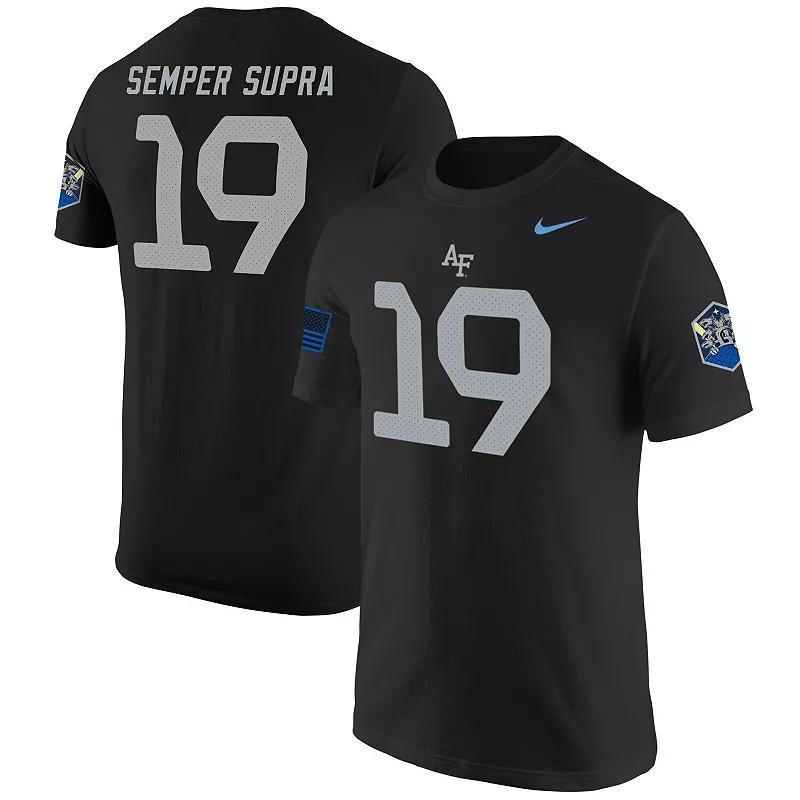 Men's Nike #1 Black Air Force Falcons Space Force Rivalry Replica Jersey T-Shirt, Size: XL, Afa Black Product Image