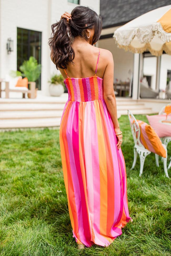 Soak In The Sun Striped Multi Maxi Dress Product Image