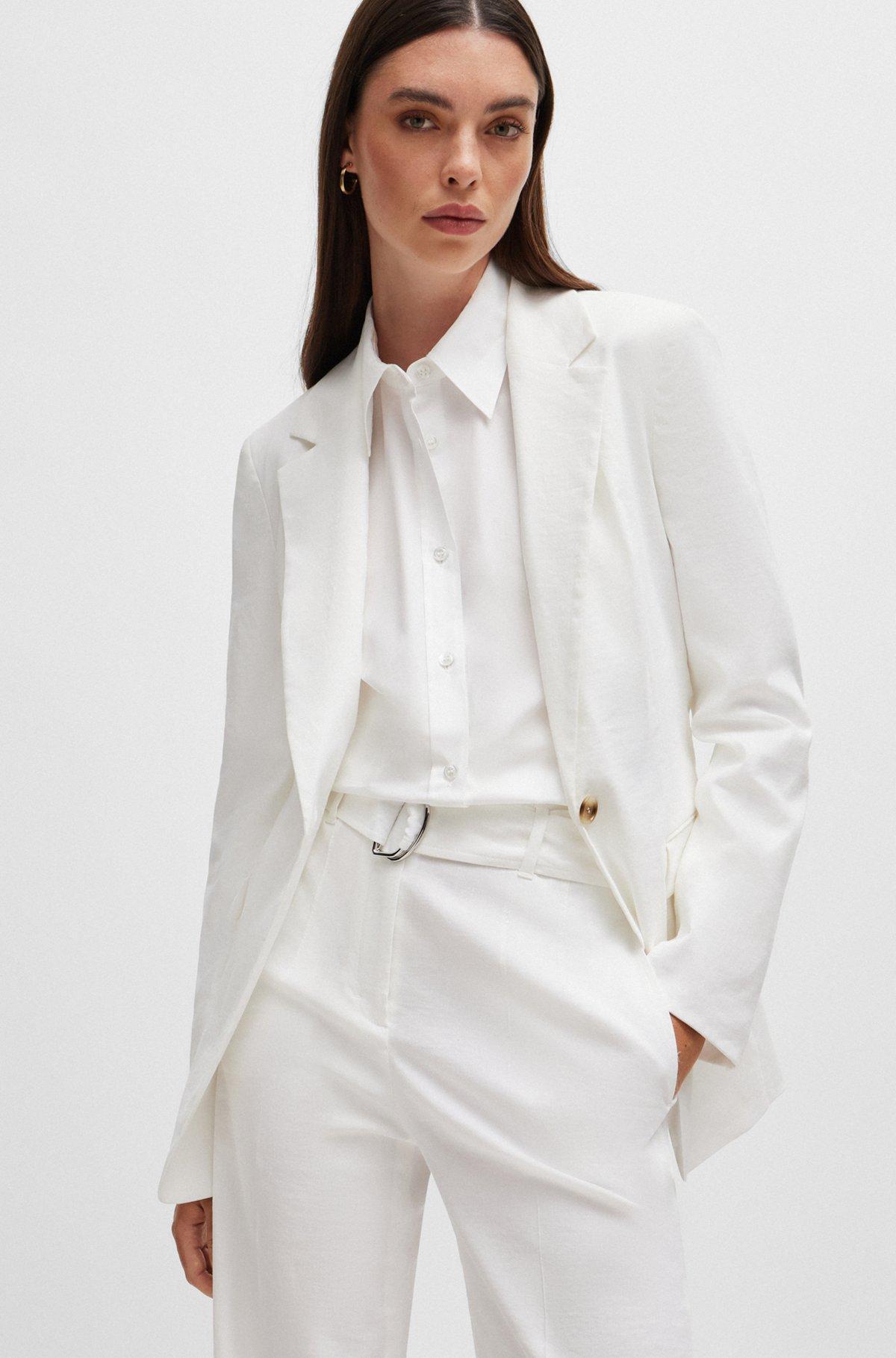 Relaxed-fit trousers in a linen blend Product Image