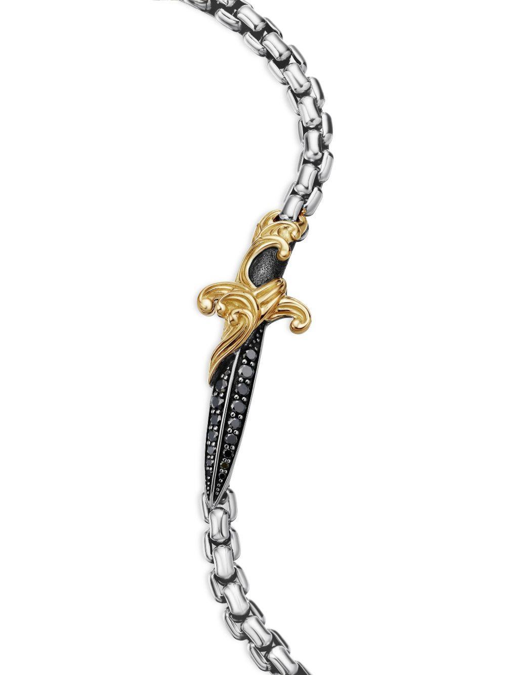 18kt yellow gold and sterling silver Waves Dagger bracelet (5mm) Product Image