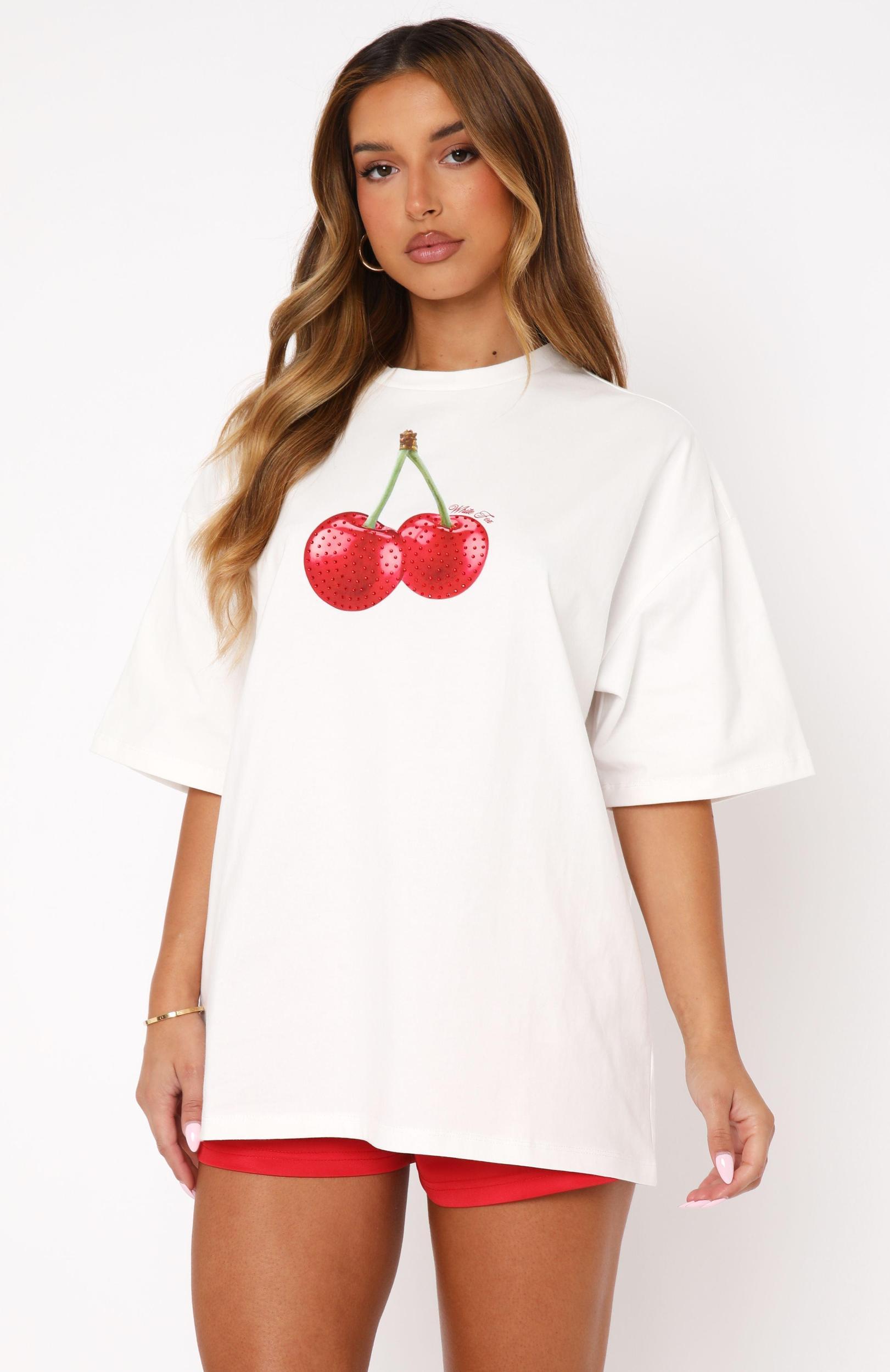 Sweet Like Sugar Oversized Tee White Product Image
