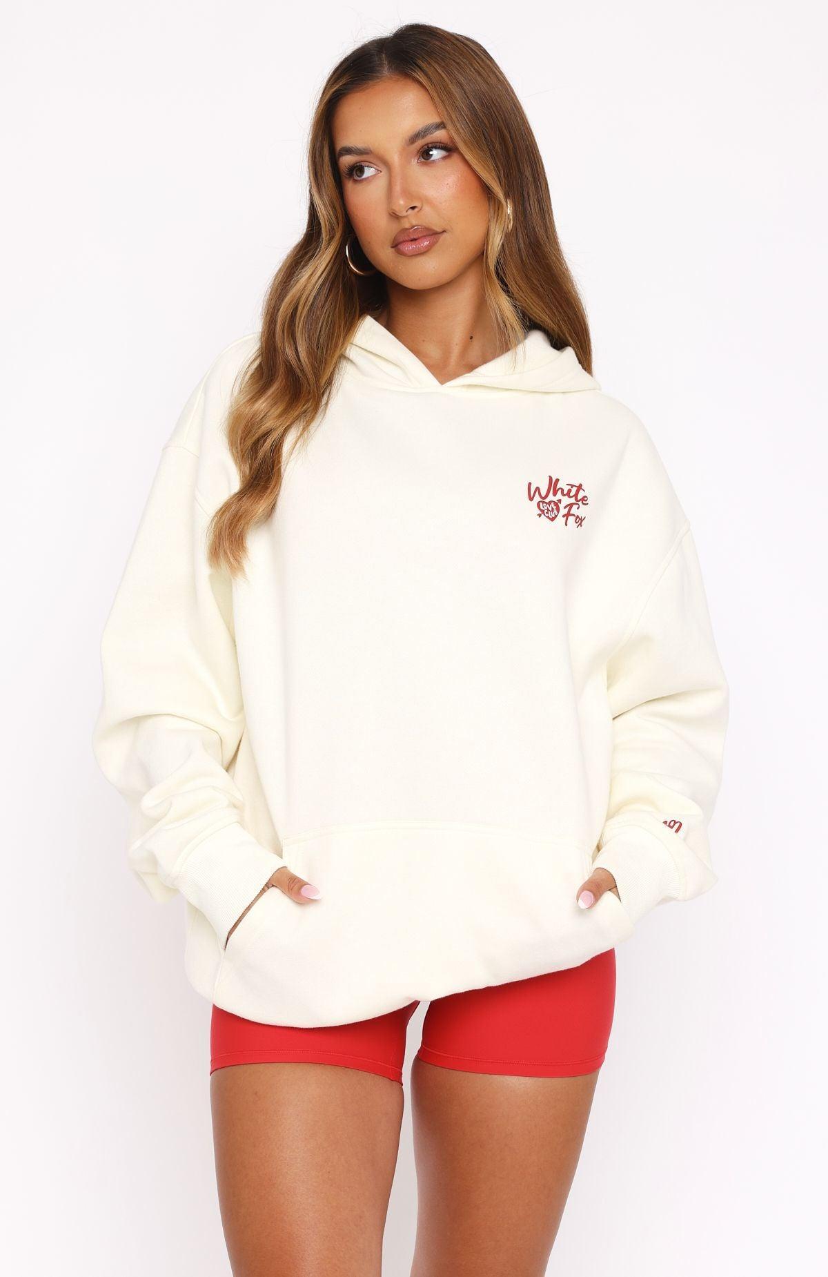 Be My Lover Oversized Hoodie Cream Product Image