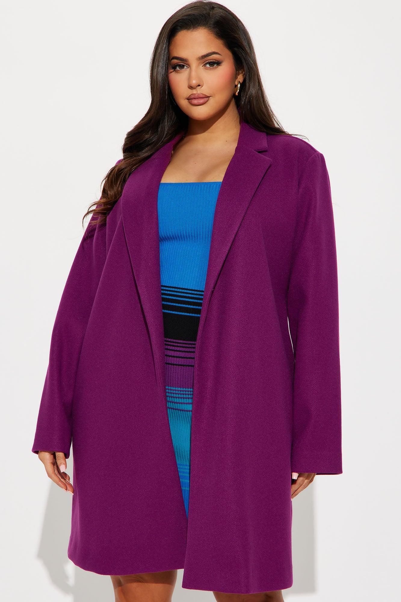 Long Nights Wool Coat - Plum Product Image
