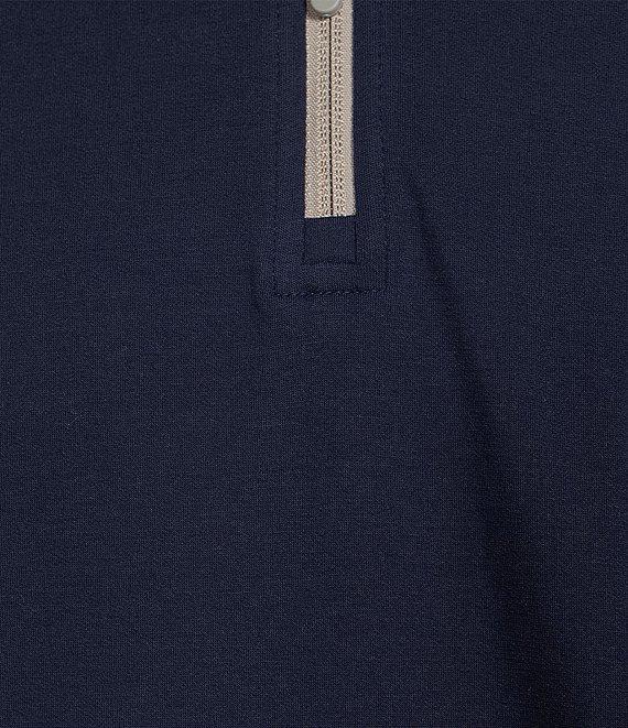 Roundtree & Yorke Performance Long Sleeve French Terry Solid Quarter Zip Pullover Product Image