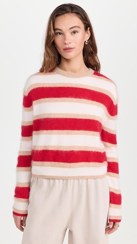 Guest in Residence Grizzly Stripe Crew In Cashmere | Shopbop Product Image