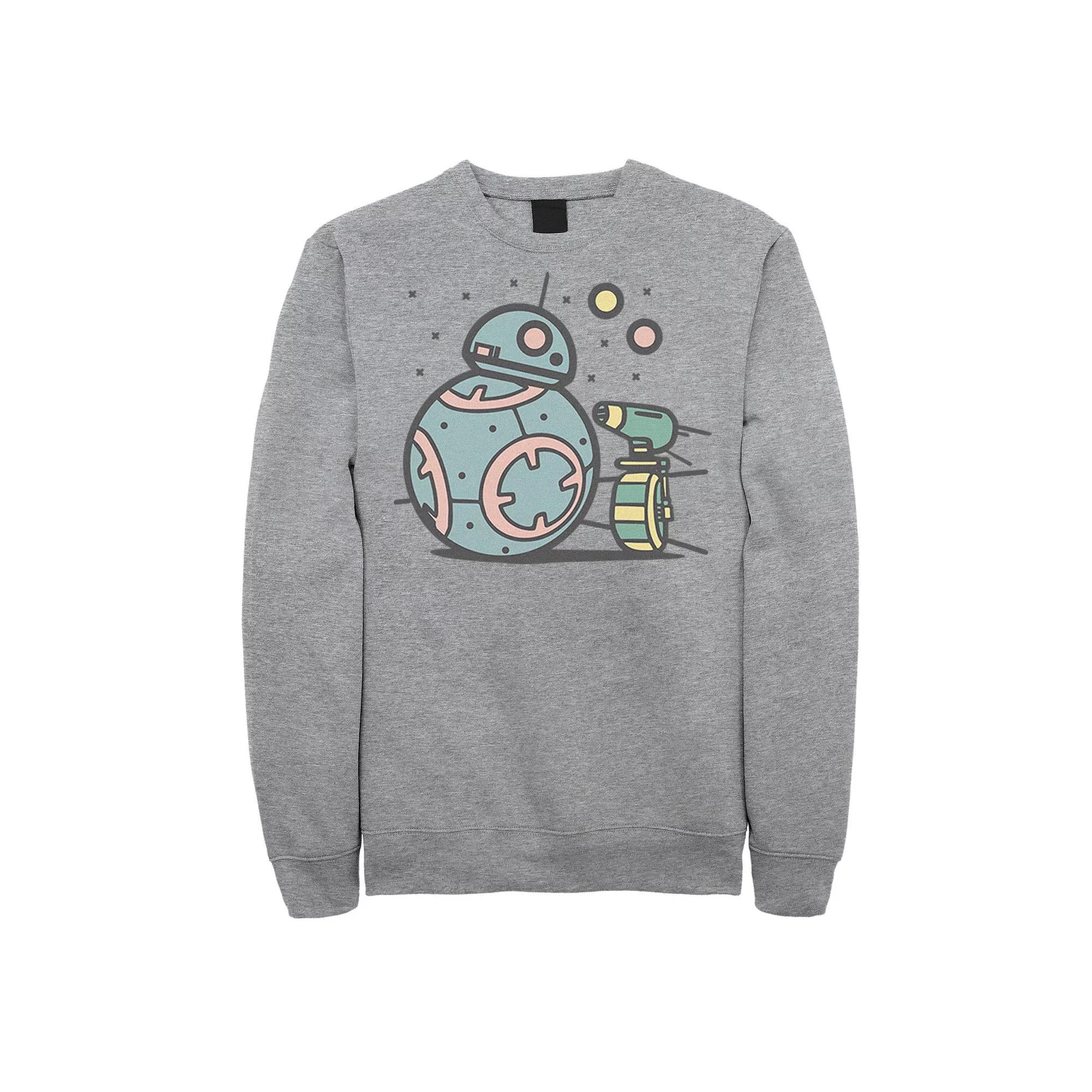 Men's Star Wars The Rise of Skywalker Droid Cuties Fleece Graphic Top, Size: 3XL, Athletic Grey Product Image