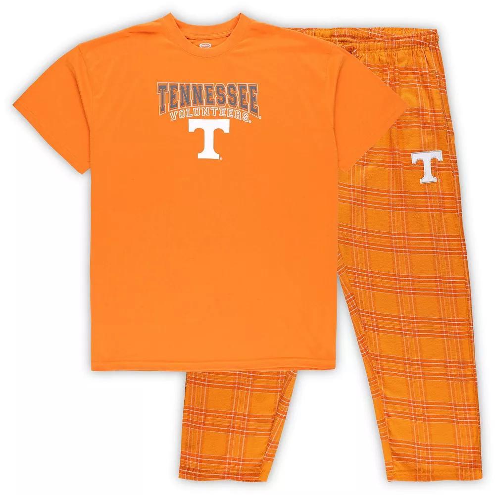 Mens Profile Tennessee /White Tennessee Volunteers Big & Tall 2-Pack T-Shirt & Flannel Pants Set Product Image