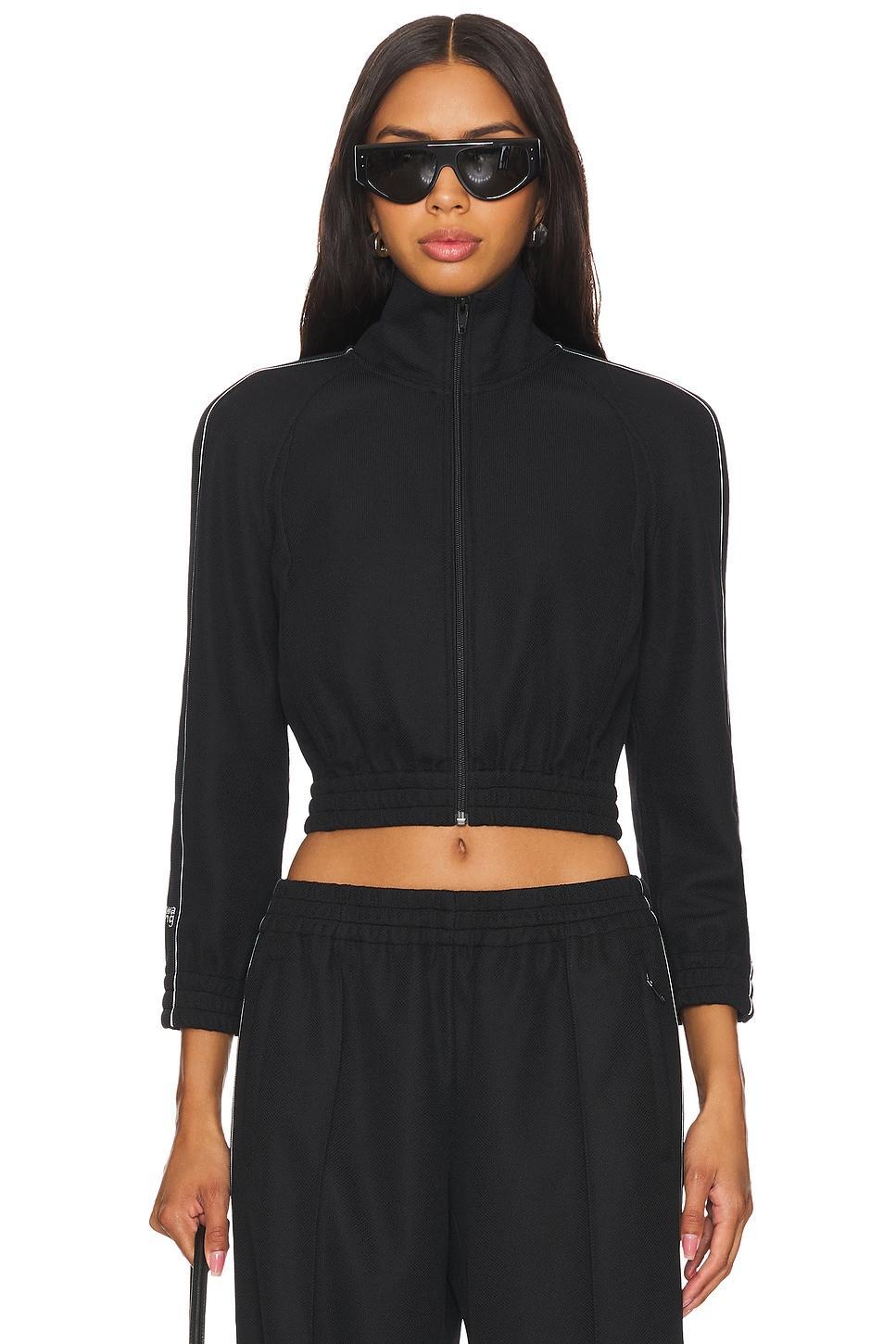 Cropped Track Jacket With Logo Webbing Tape Alexander Wang Product Image