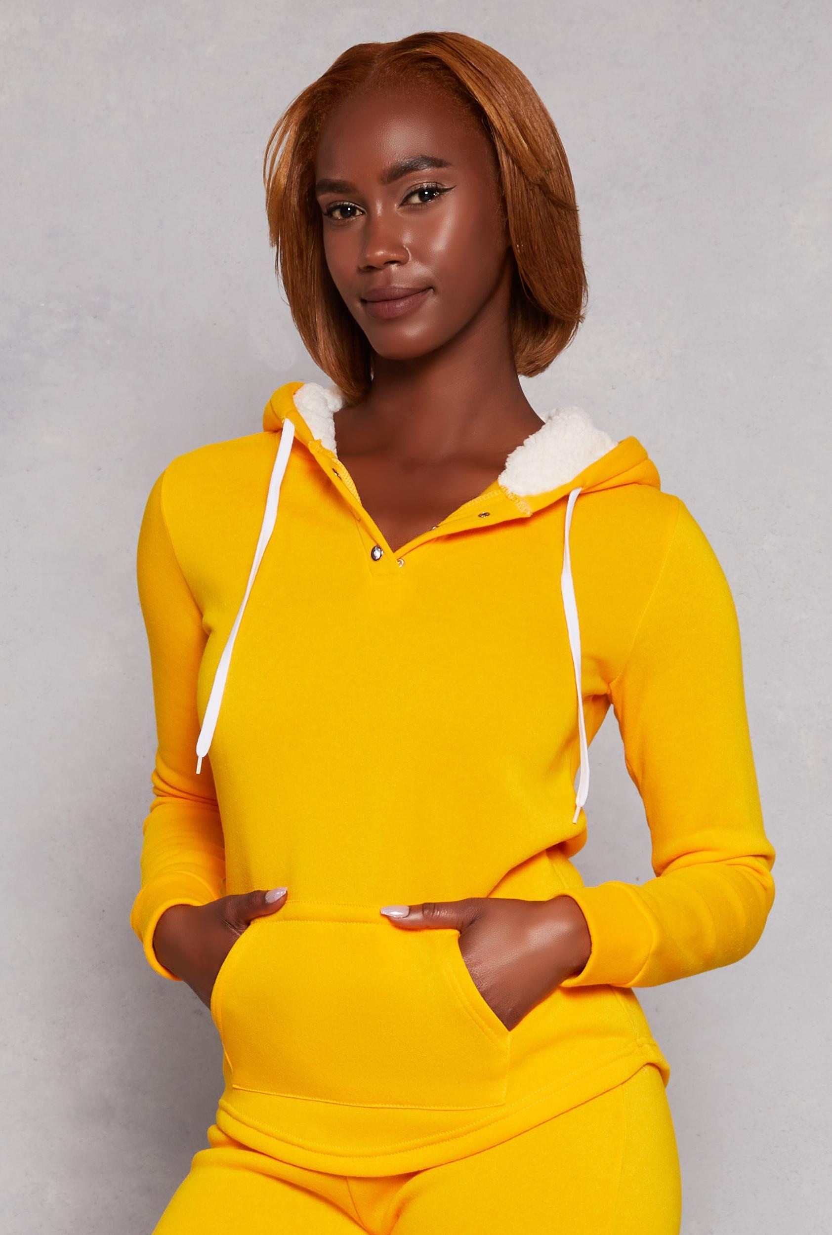 Womens Fleece Sherpa Lined Hoodie Product Image
