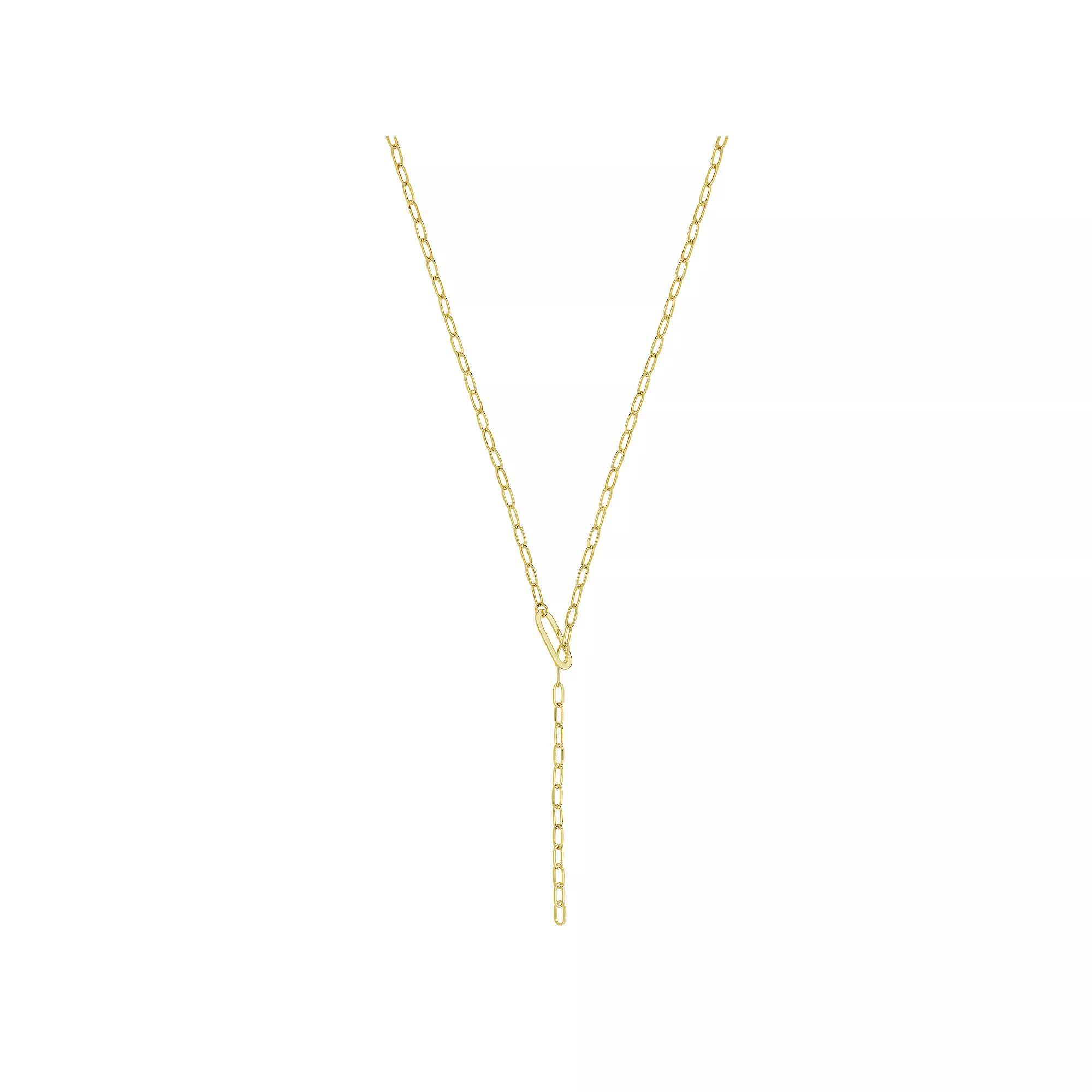 MC Collective Chain Link Lariat Necklace, Women's, Size: 24", Gold Tone Product Image