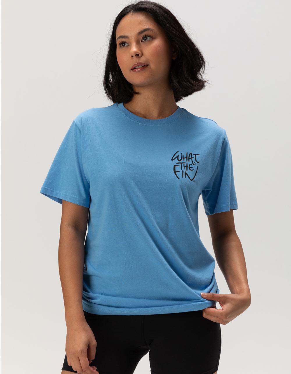 WHAT THE FIN Tequila Sunrise Womens Tee - BLUE Product Image