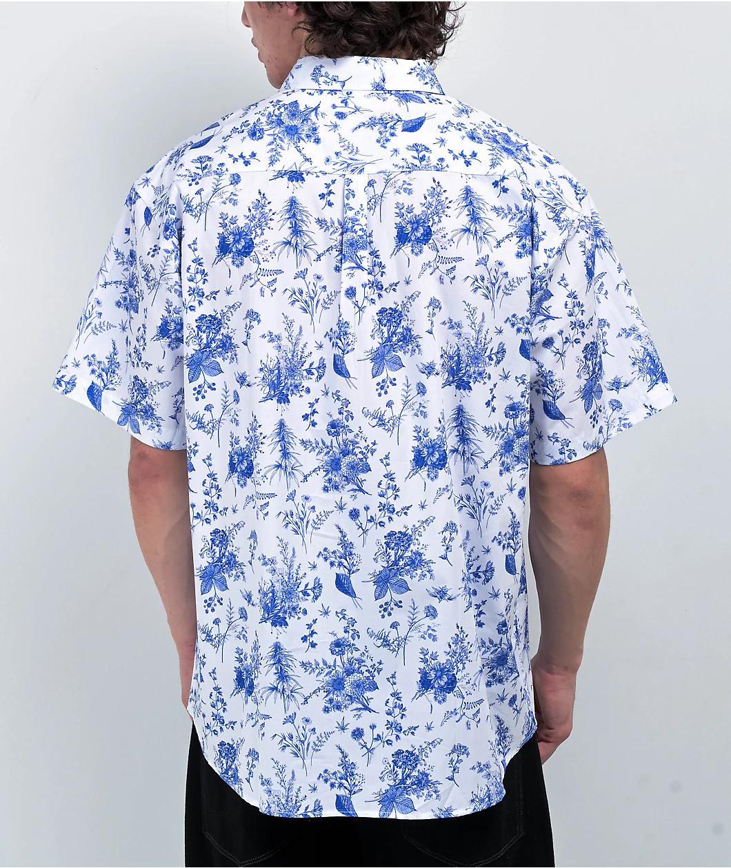 The High & Mighty Fine China White Short Sleeve Button Up Shirt Product Image