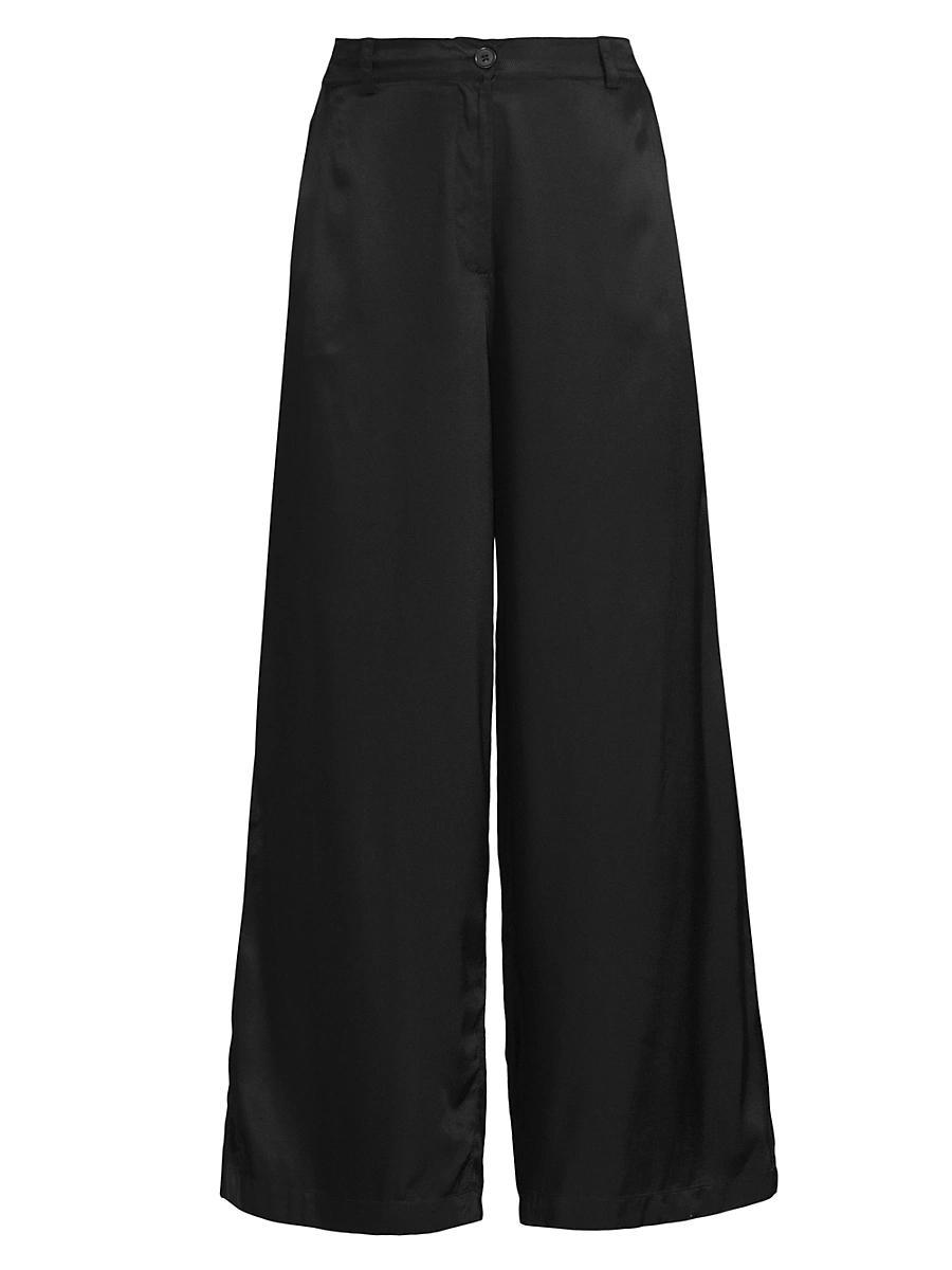Womens Perinus Twill Wide-Leg Trousers Product Image