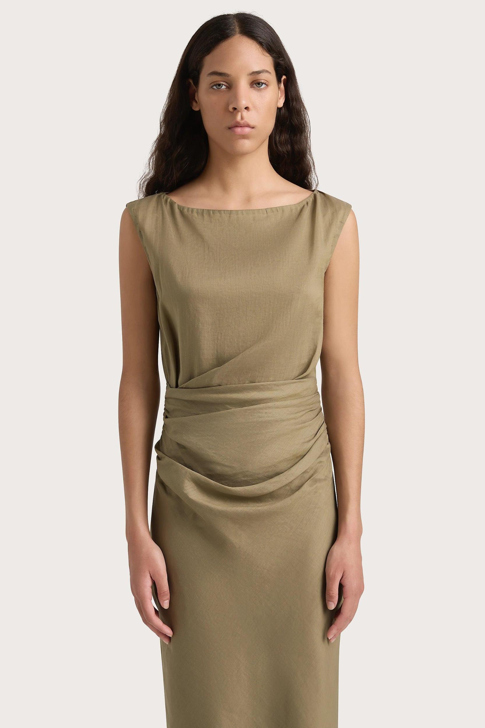 Adelia Maxi Dress Khaki Product Image