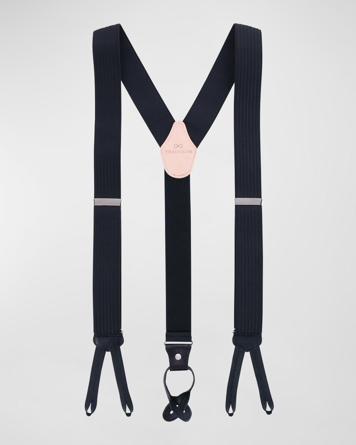 Mens Regal Silk and Leather Suspender Braces Product Image
