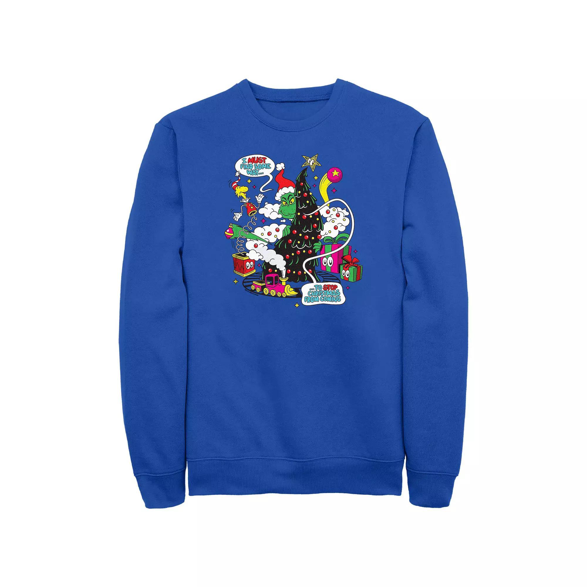 Big & Tall Dr. Seuss Grinch Must Find A Way Graphic Fleece, Men's, Size: XXL, Royal Product Image