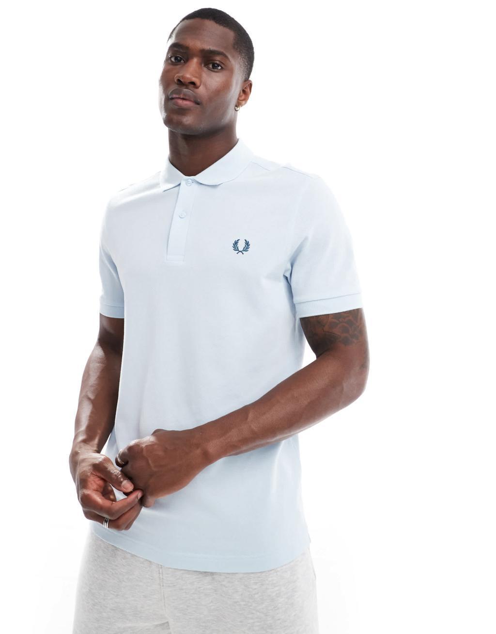 Fred Perry polo shirt in light blue Product Image