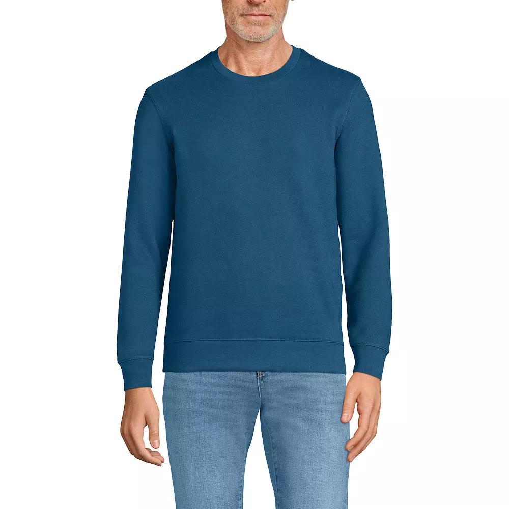 Big & Tall Lands' End Long Sleeve Serious Sweats Crewneck Sweatshirt, Men's, Size: Large Tall, Dark Grey Heather Product Image