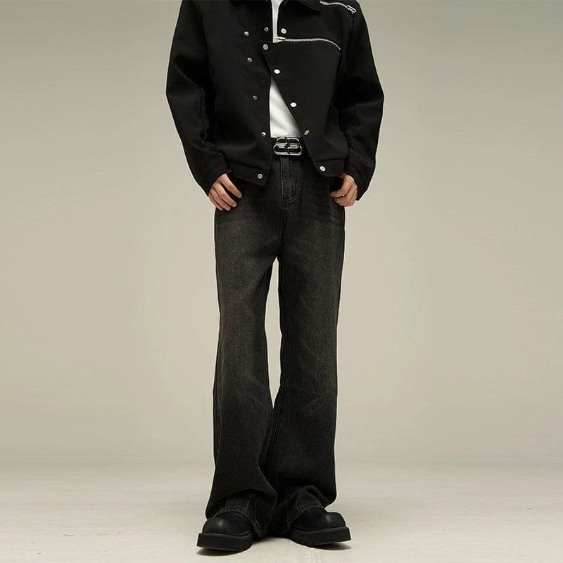 RT No. 10054 WASHED WIDE STRAIGHT DENIM JEANS Product Image