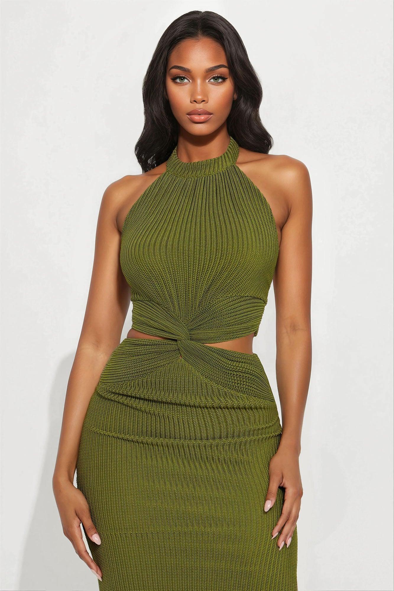 Mind Me Maxi Dress - Olive Product Image