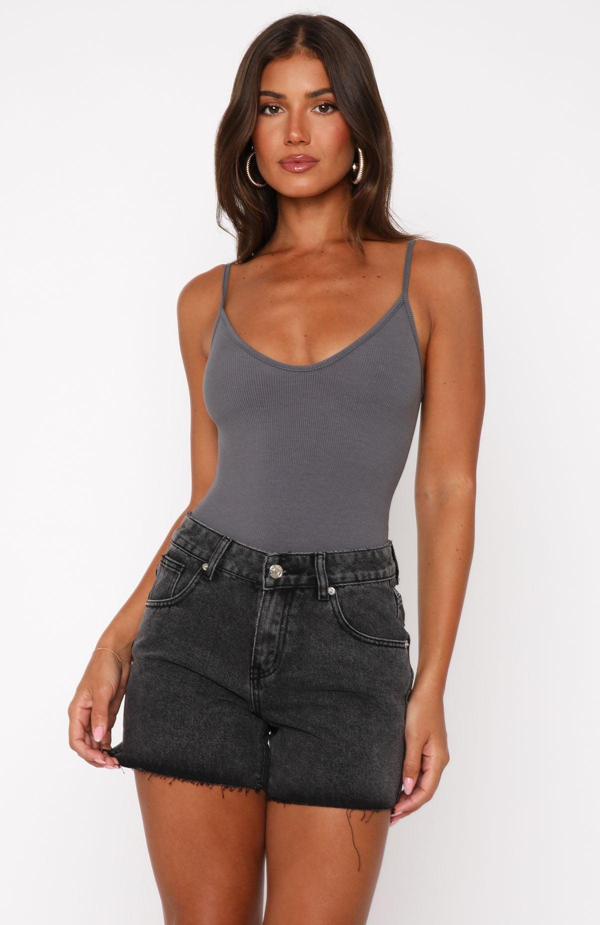 Not Meant To Be Denim Shorts Black Acid Product Image