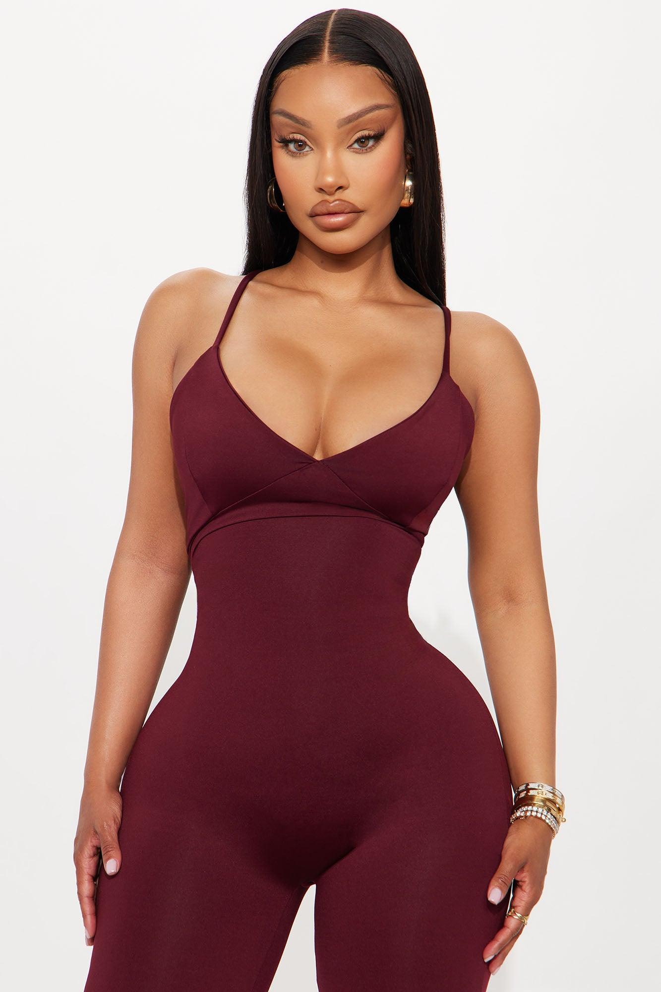 The Sleek Essential Jumpsuit - Wine Product Image