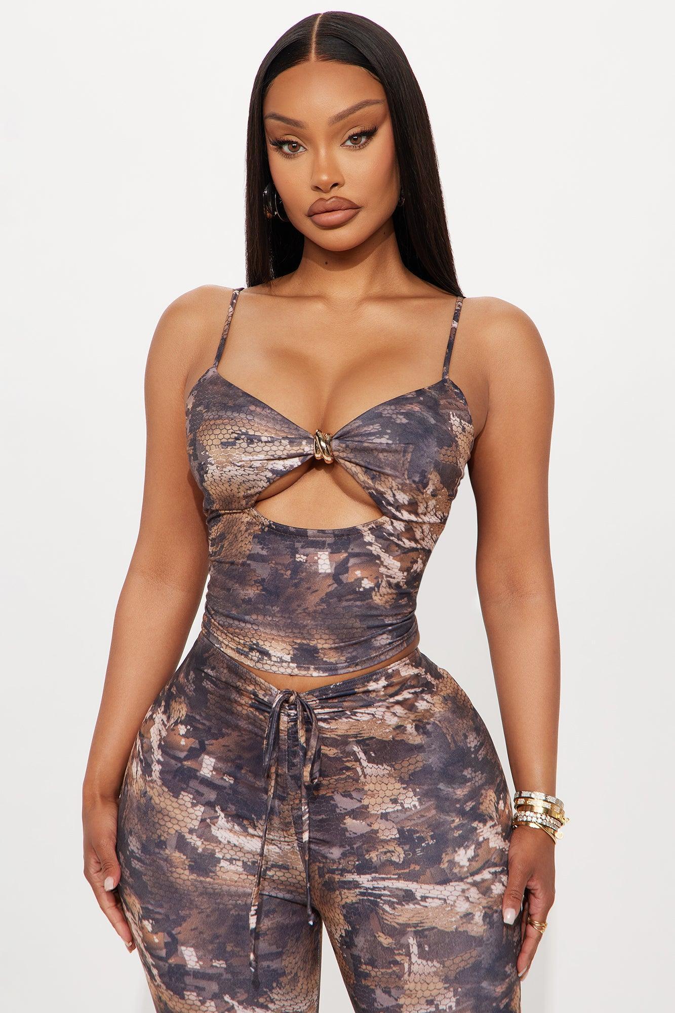 Hot Terrain Low Rise Pant Set - Brown/combo Product Image