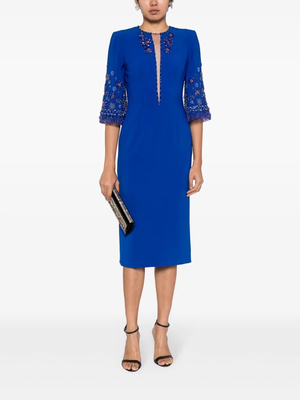 Sandrine bead-embellished midi dress  Product Image