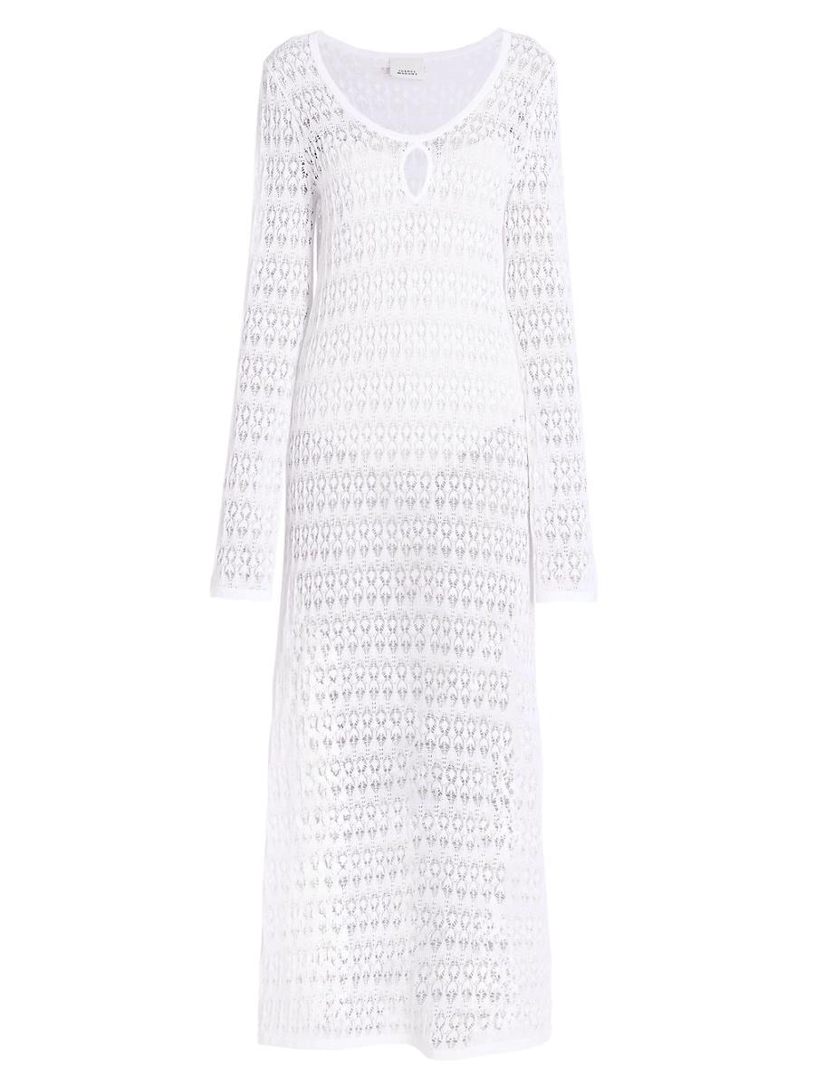 Womens Poros Crocheted Long-Sleeve Maxi Dress Product Image
