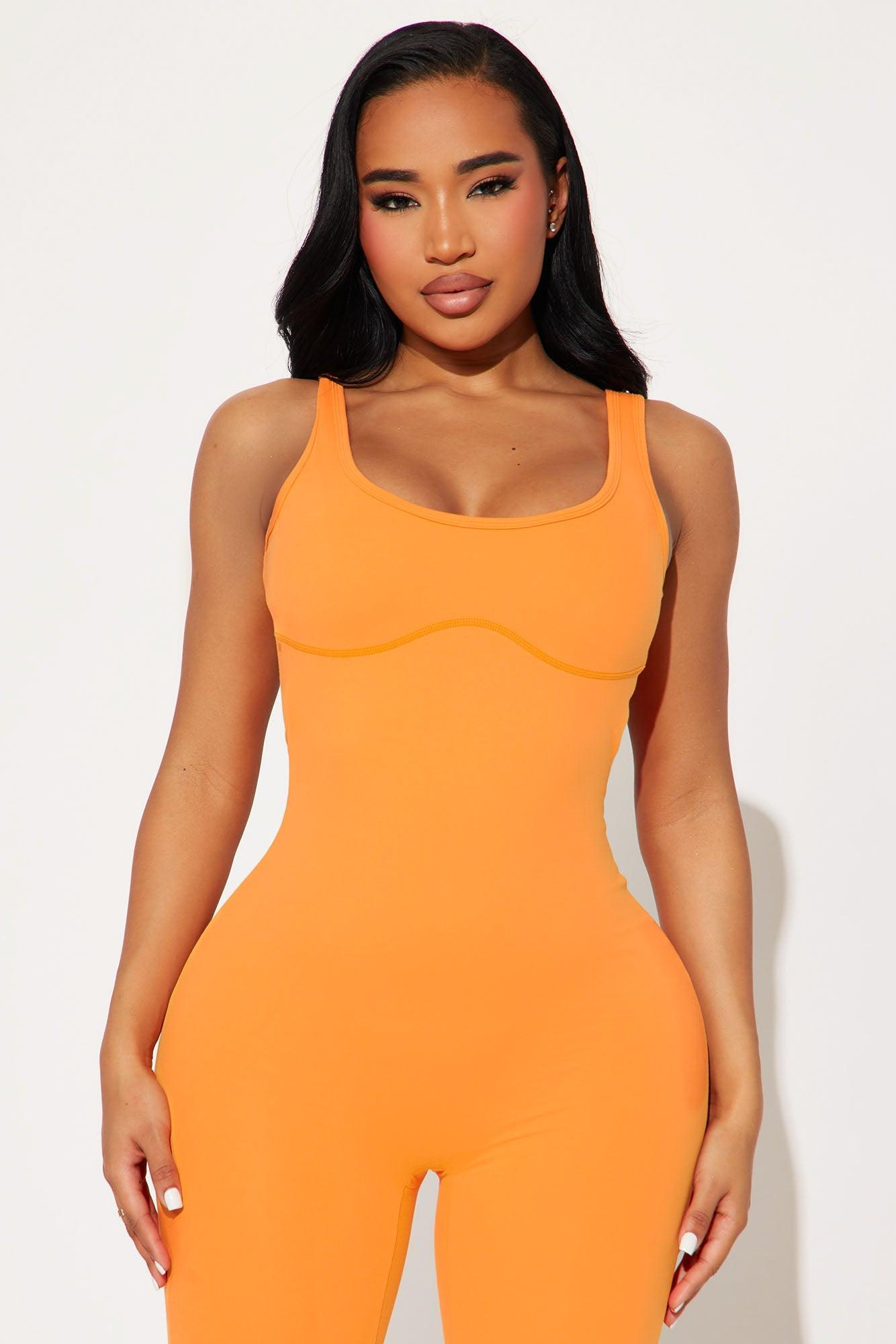 Sunrise Session Super Soft Active Jumpsuit - Tangerine Product Image