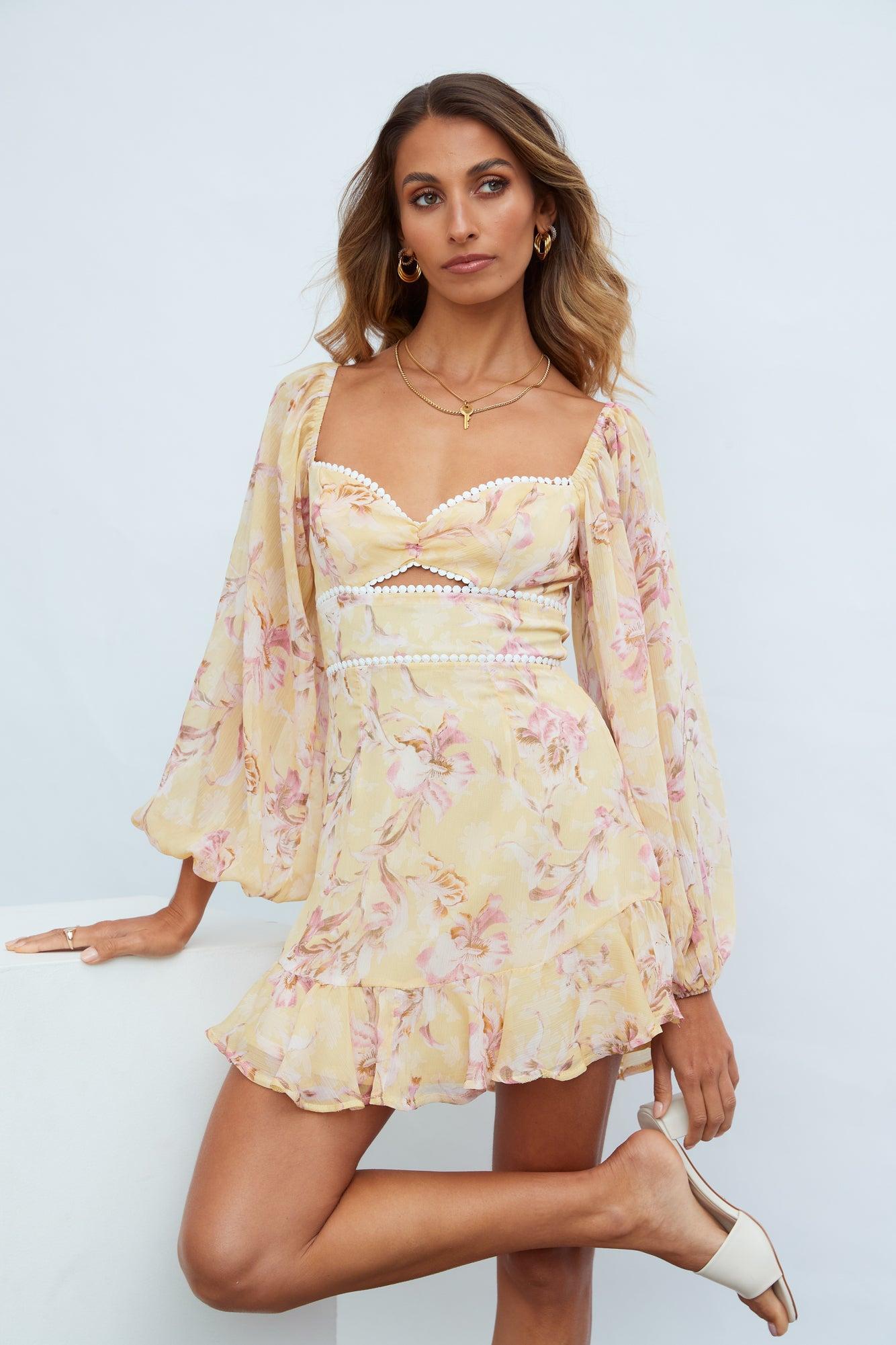 Play Back Dress Yellow Product Image