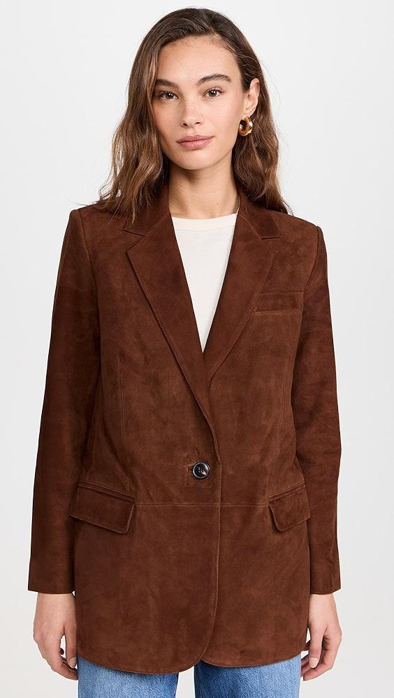 Madewell The Kline Blazer Suede | Shopbop Product Image