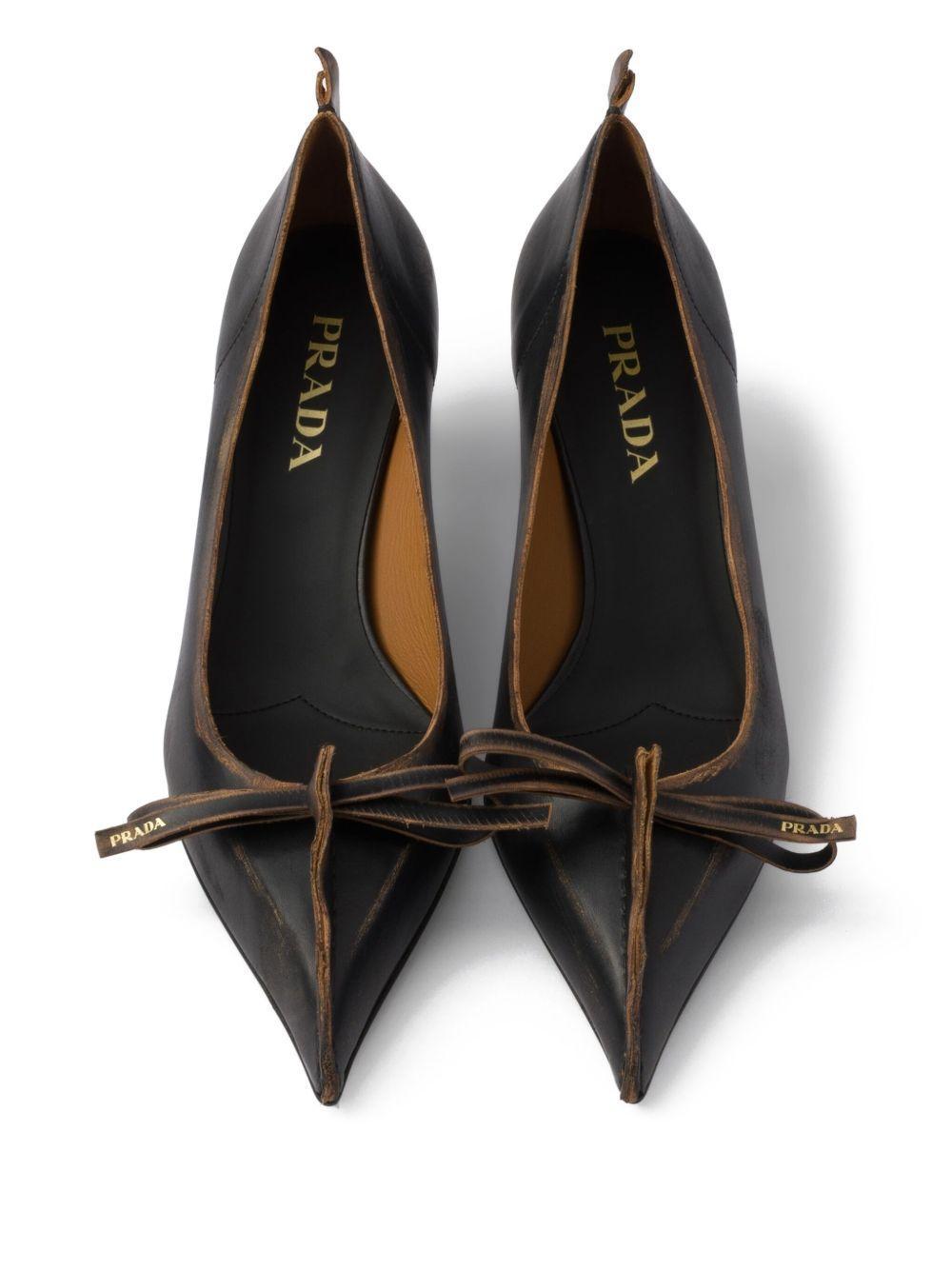 55mm Antiqued leather pumps Product Image