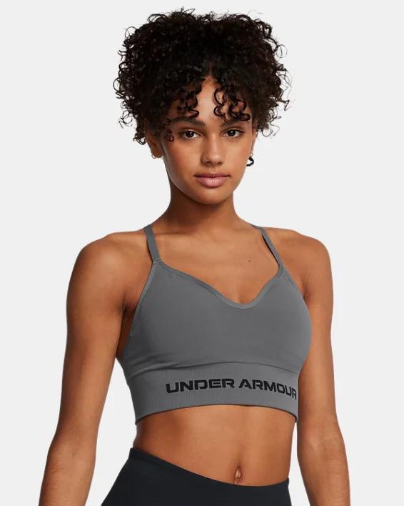 Women's Under Armour Vanish Seamless Low Long Sports Bra, Size: XL, Harbor Blue Product Image