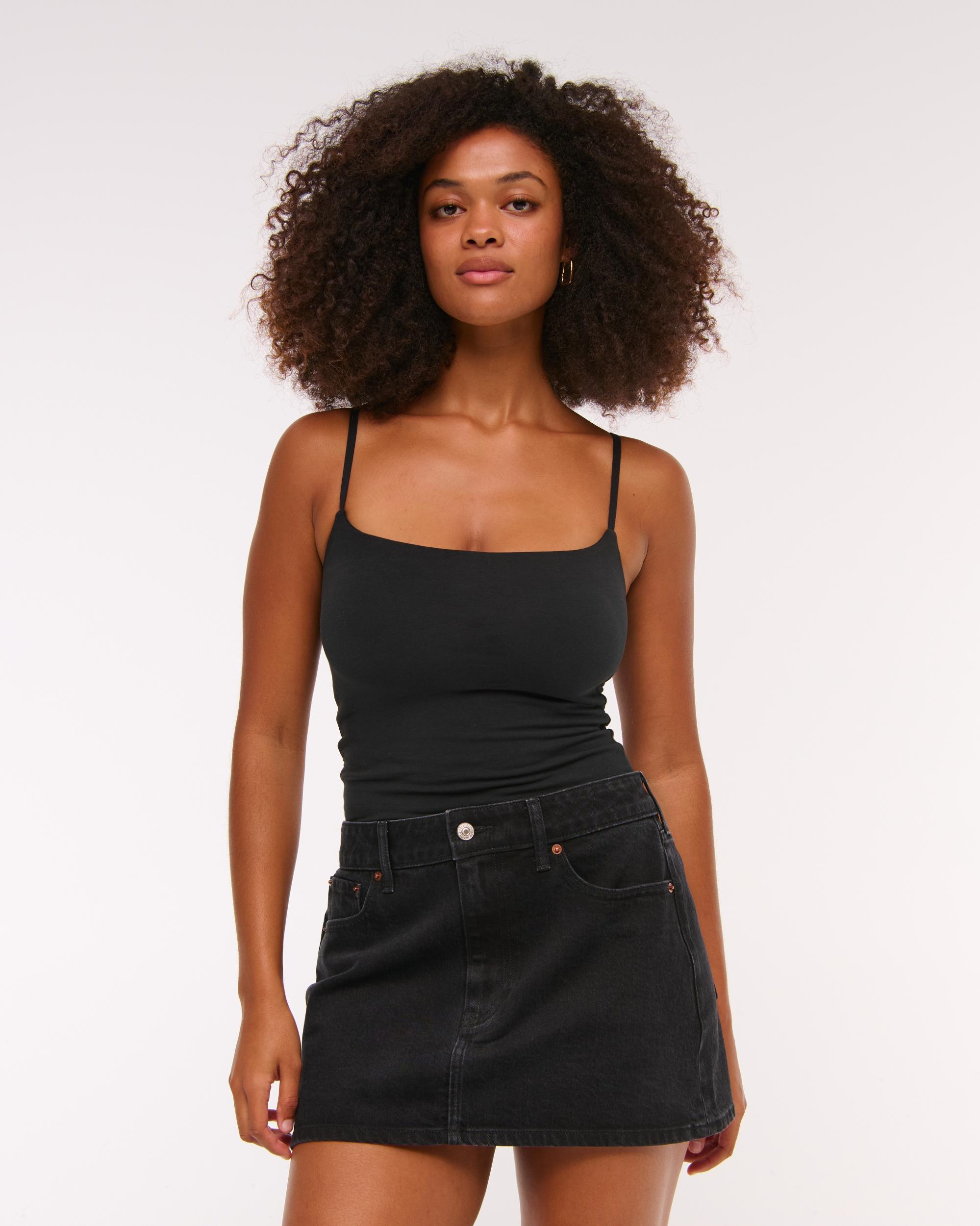 Curve Love Mid Rise Denim Mini Skirt Product Image