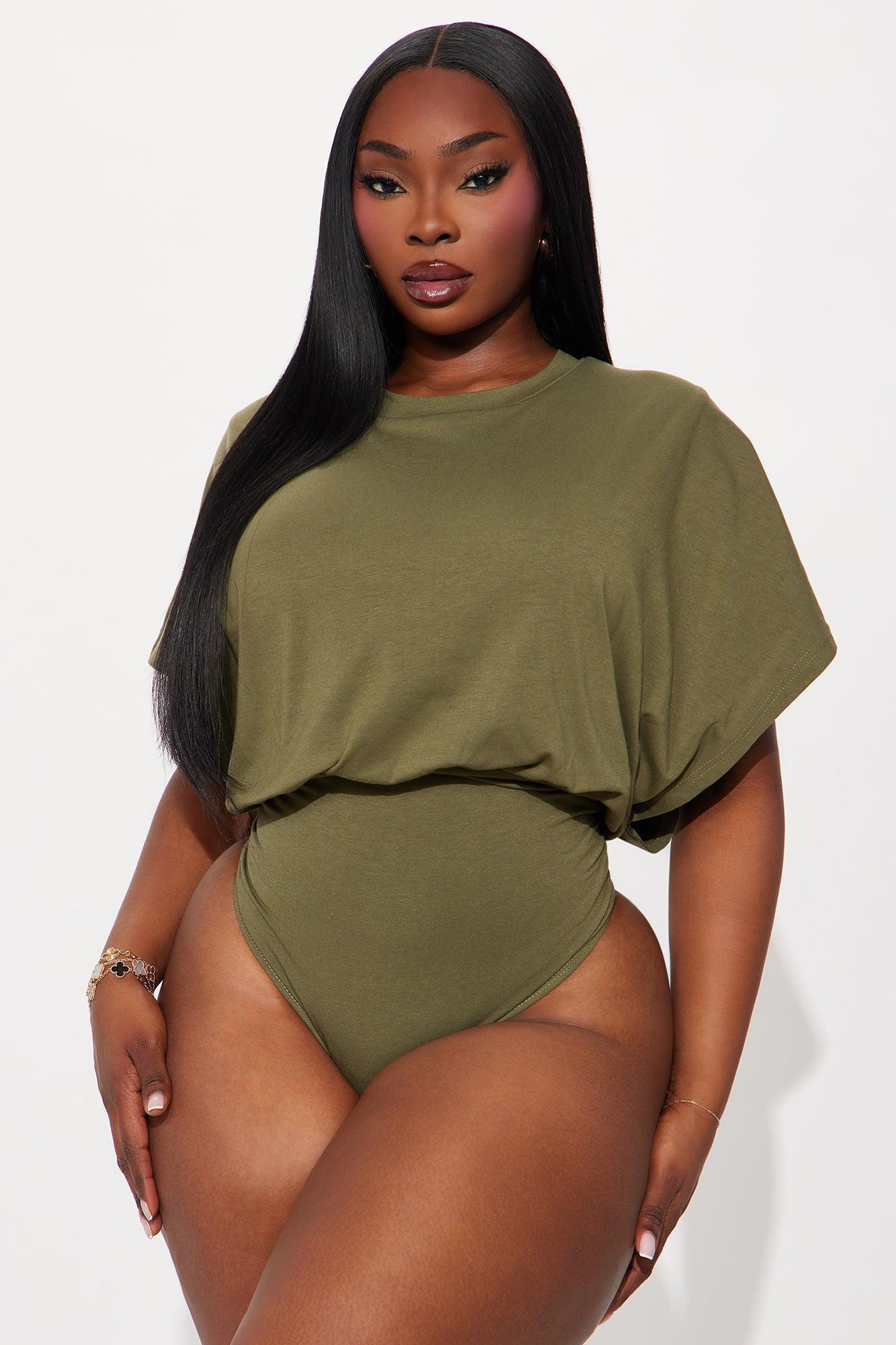 Weekend Plans Short Sleeve Bodysuit - Olive Product Image