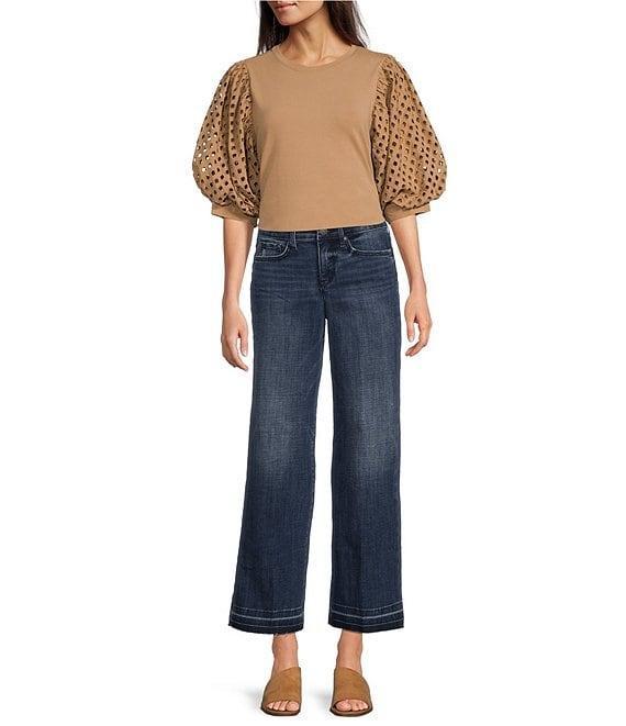NYDJ Teresa Lift Tuck® Stretch Denim Wide Leg Ankle Jeans Product Image