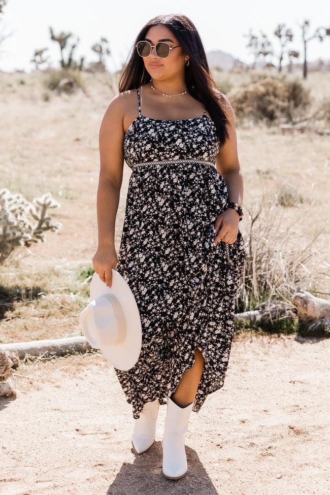Live A Little Black Floral Maxi Dress FINAL SALE Product Image
