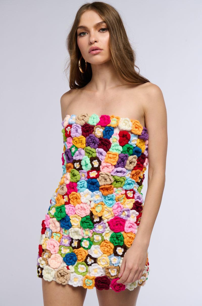 YA I'M CUTE FLORAL MINI DRESS Product Image