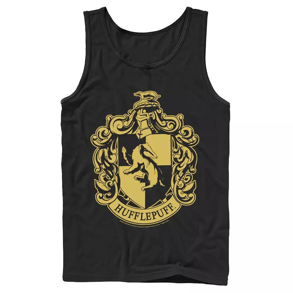 Men's Harry Potter Hufflepuff Simple House Crest Tank Top, Size: Large, Black Product Image